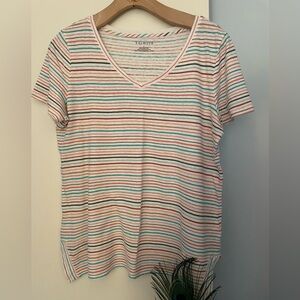 Short Sleeve Striped Tunic, Talbots
